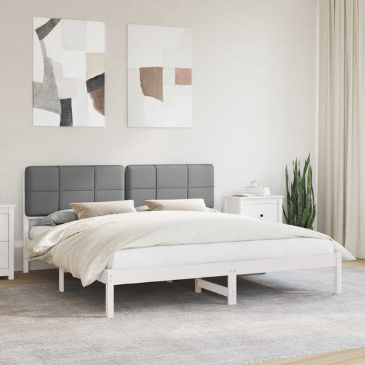 Rám Postele S Čalouněným Čelem S Čelo Světle Šedá 180 X 200 Cm