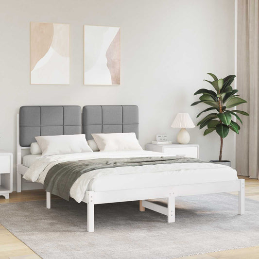 Rám Postele S Čalouněným Čelem S Čelo Světle Šedá 150 X 200 Cm