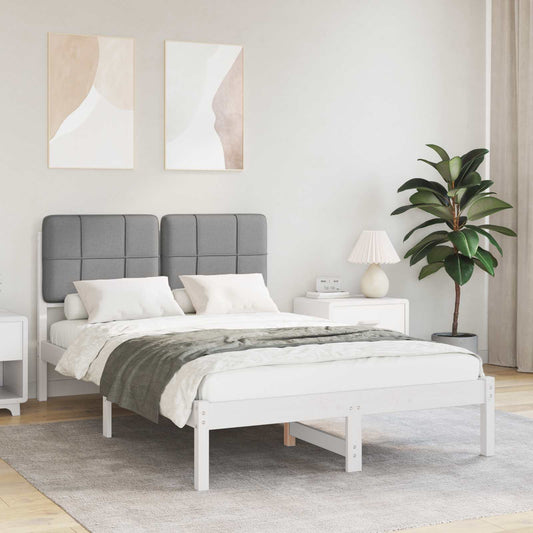 Rám Postele S Čalouněným Čelem S Čelo Světle Šedá 120 X 200 Cm
