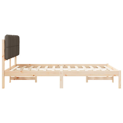 Rám Postele S Čalouněným Čelem S Čelo Taupe 140 X 190 Cm