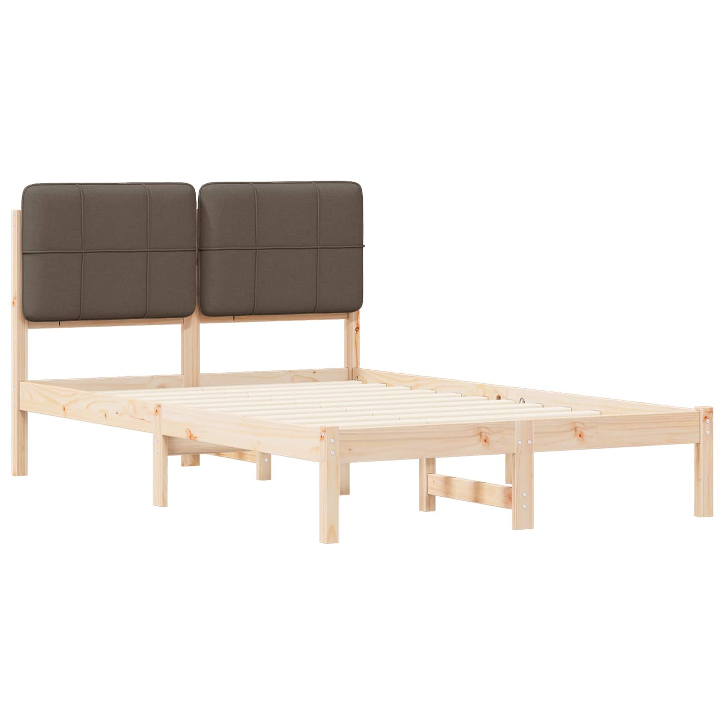 Rám Postele S Čalouněným Čelem S Čelo Taupe 120 X 190 Cm