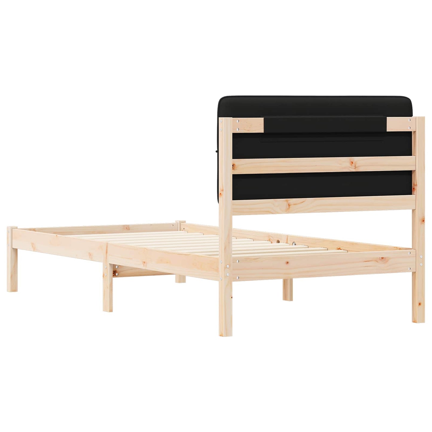 Rám Postele S Čalouněným Čelem S Čelo Černá 100 X 200 Cm