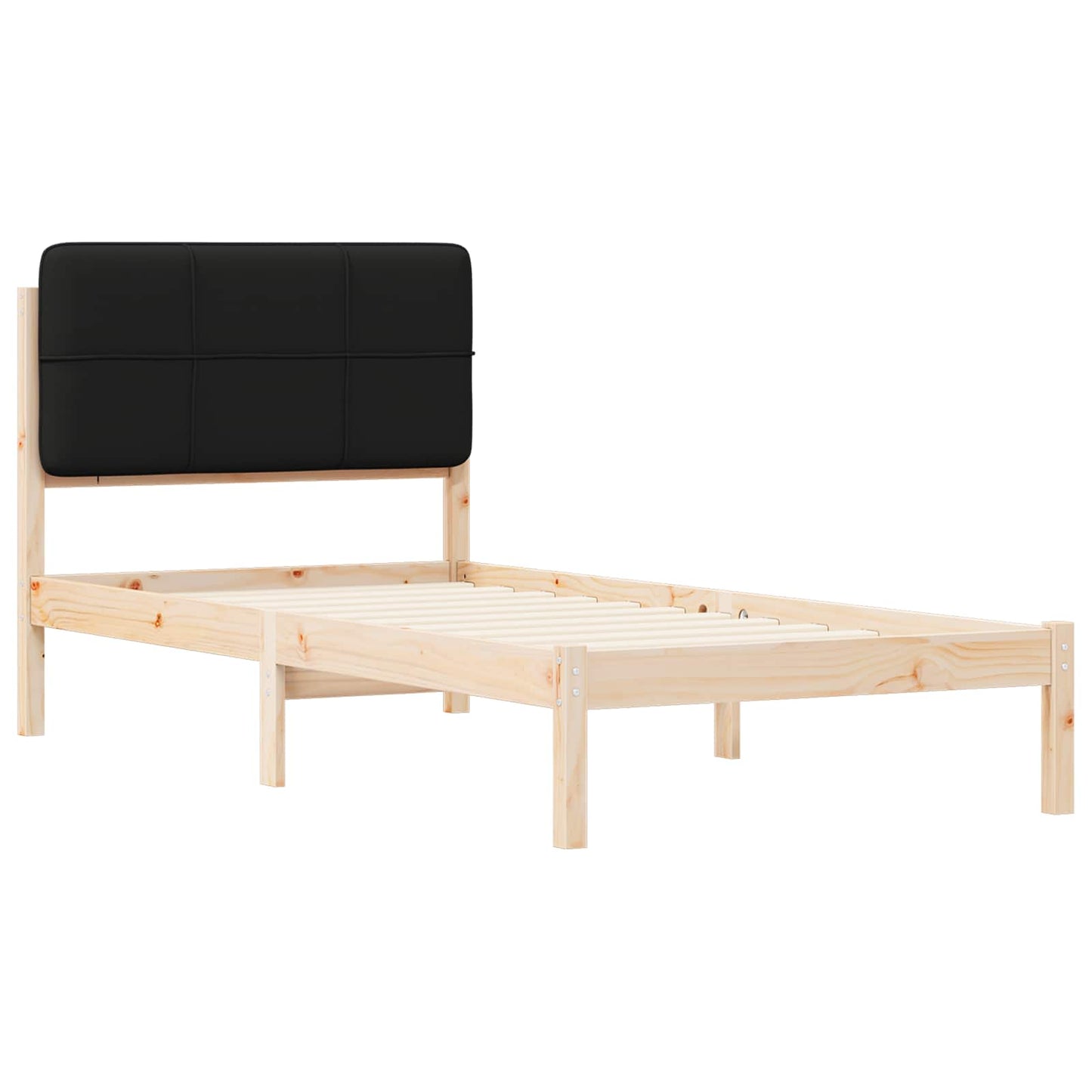 Rám Postele S Čalouněným Čelem S Čelo Černá 90 X 200 Cm