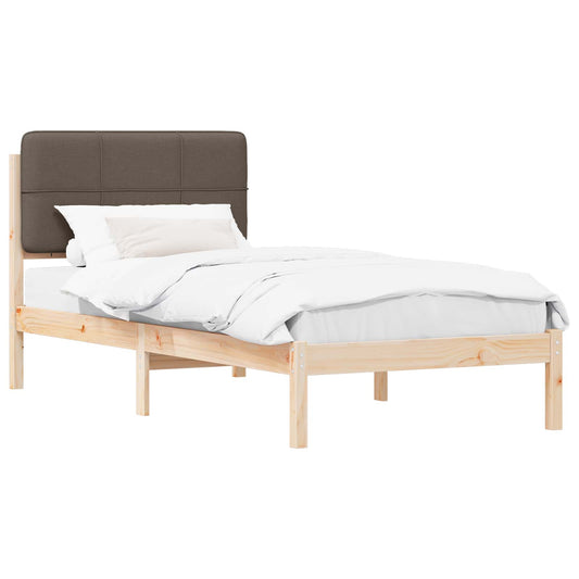 Rám Postele S Čalouněným Čelem S Čelo Taupe 90 X 200 Cm