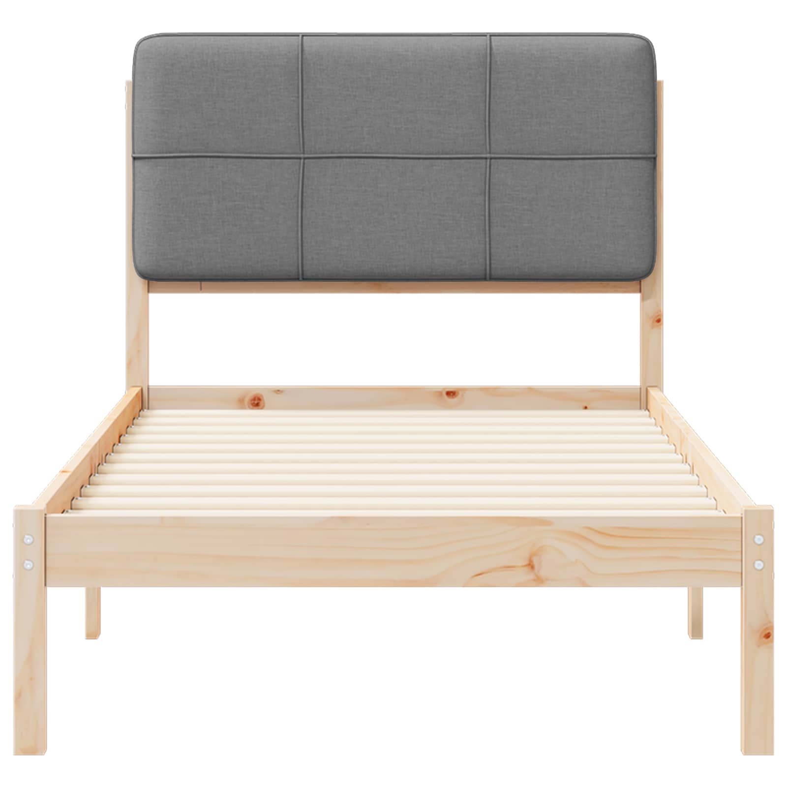Rám Postele S Čalouněným Čelem S Čelo Světle Šedá 80 X 200 Cm