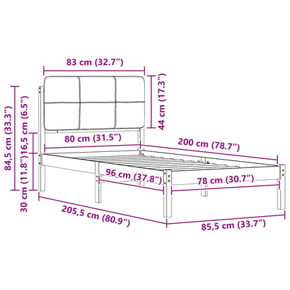 Rám Postele S Čalouněným Čelem S Čelo Černá 80 X 200 Cm
