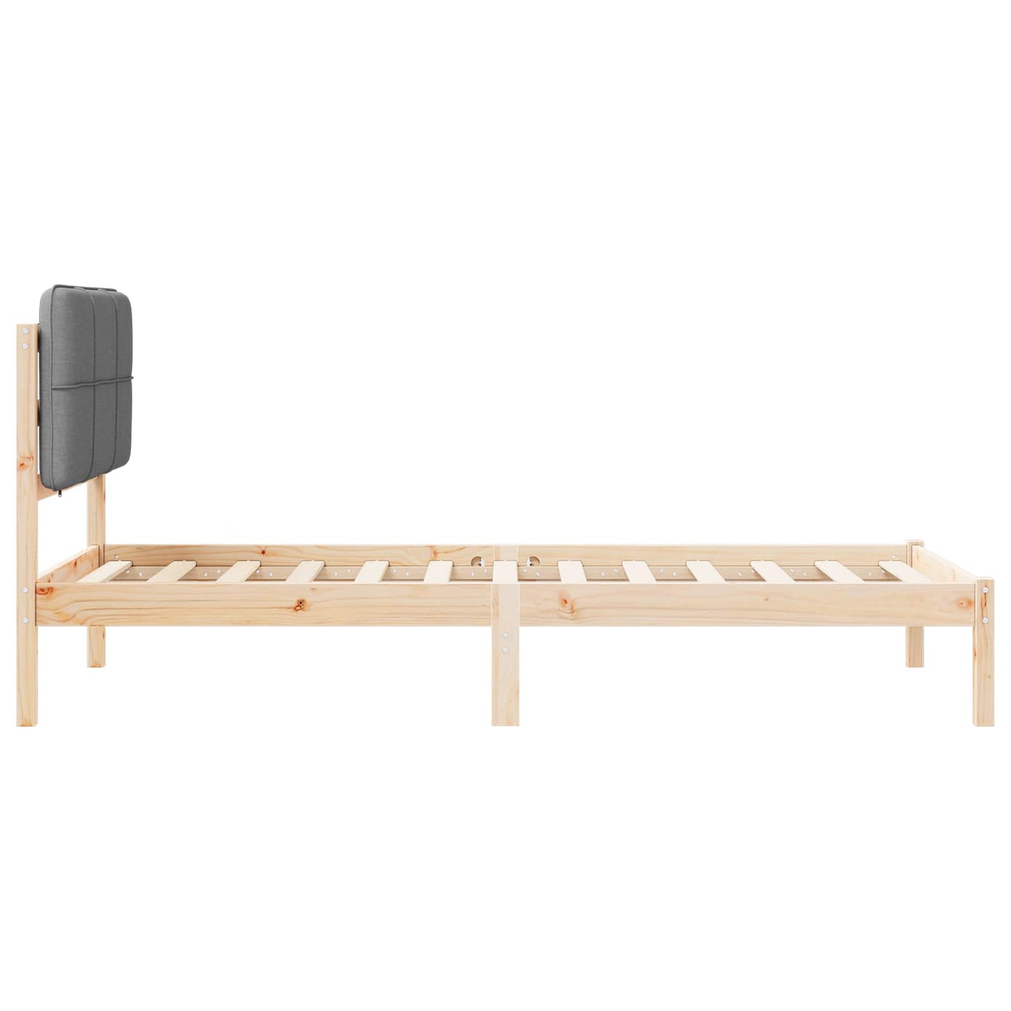 Rám Postele S Čalouněným Čelem S Čelo Světle Šedá 75 X 190 Cm
