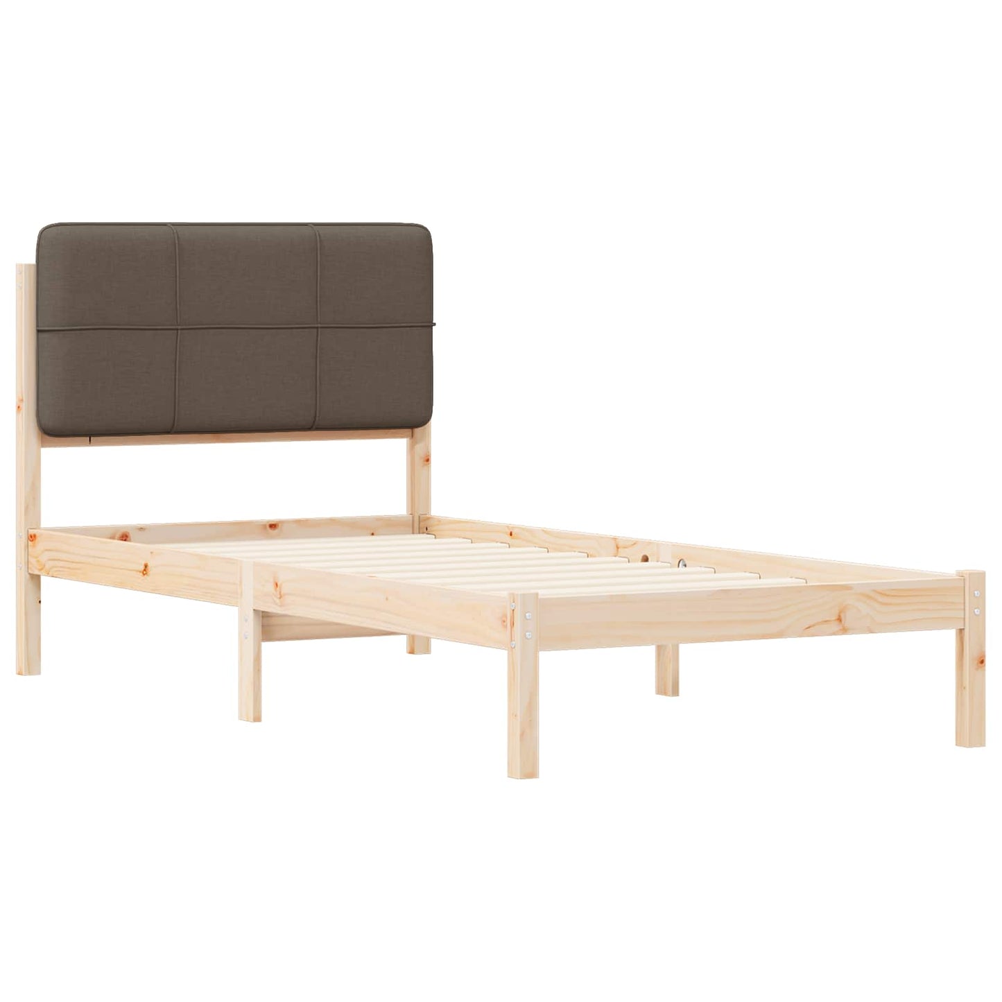 Rám Postele S Čalouněným Čelem S Čelo Taupe 75 X 190 Cm