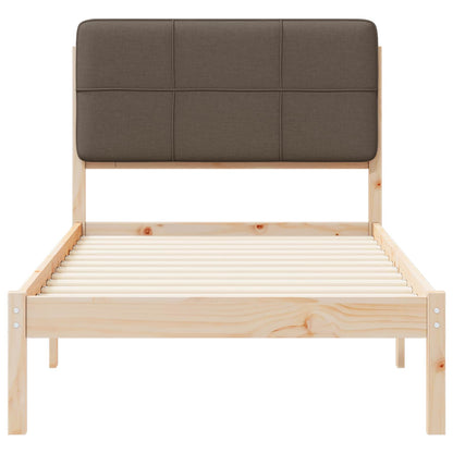 Rám Postele S Čalouněným Čelem S Čelo Taupe 75 X 190 Cm