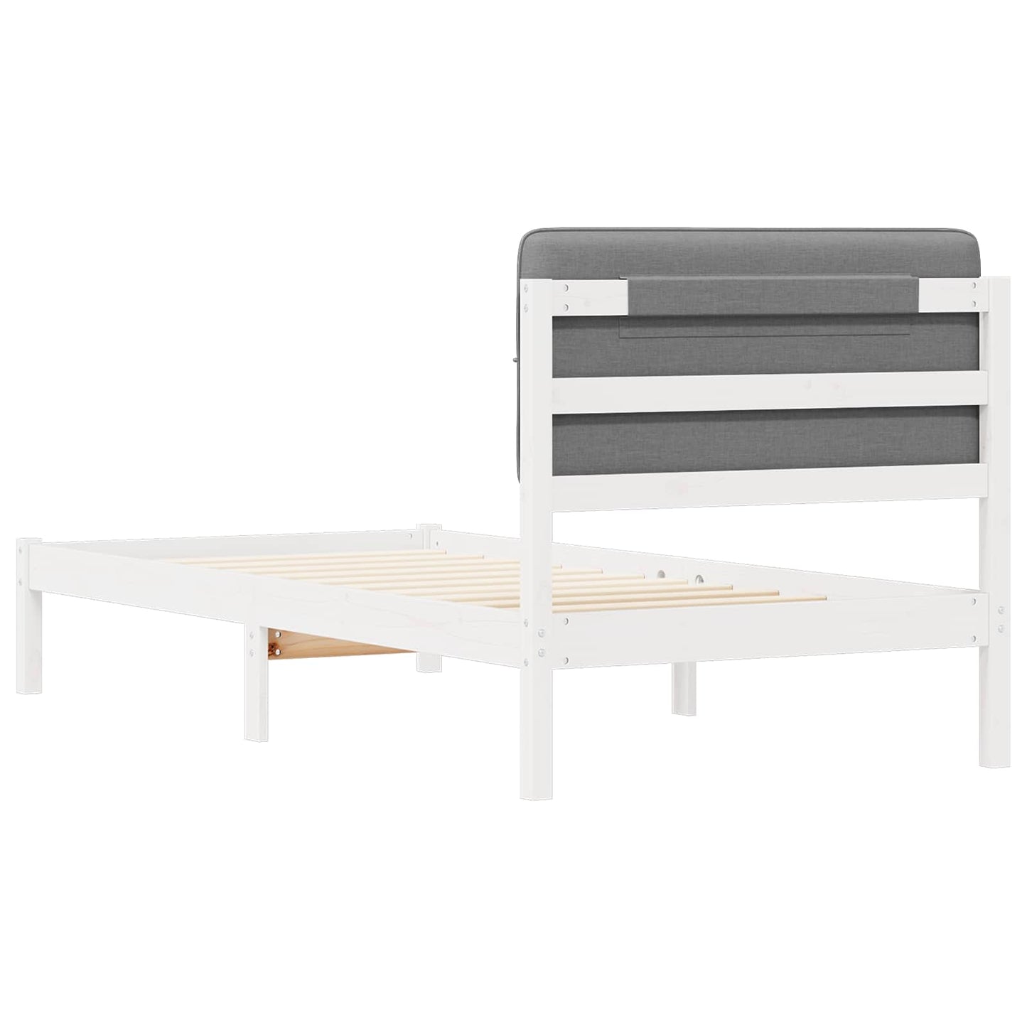 Rám Postele S Čalouněným Čelem S Čelo Světle Šedá 75 X 190 Cm