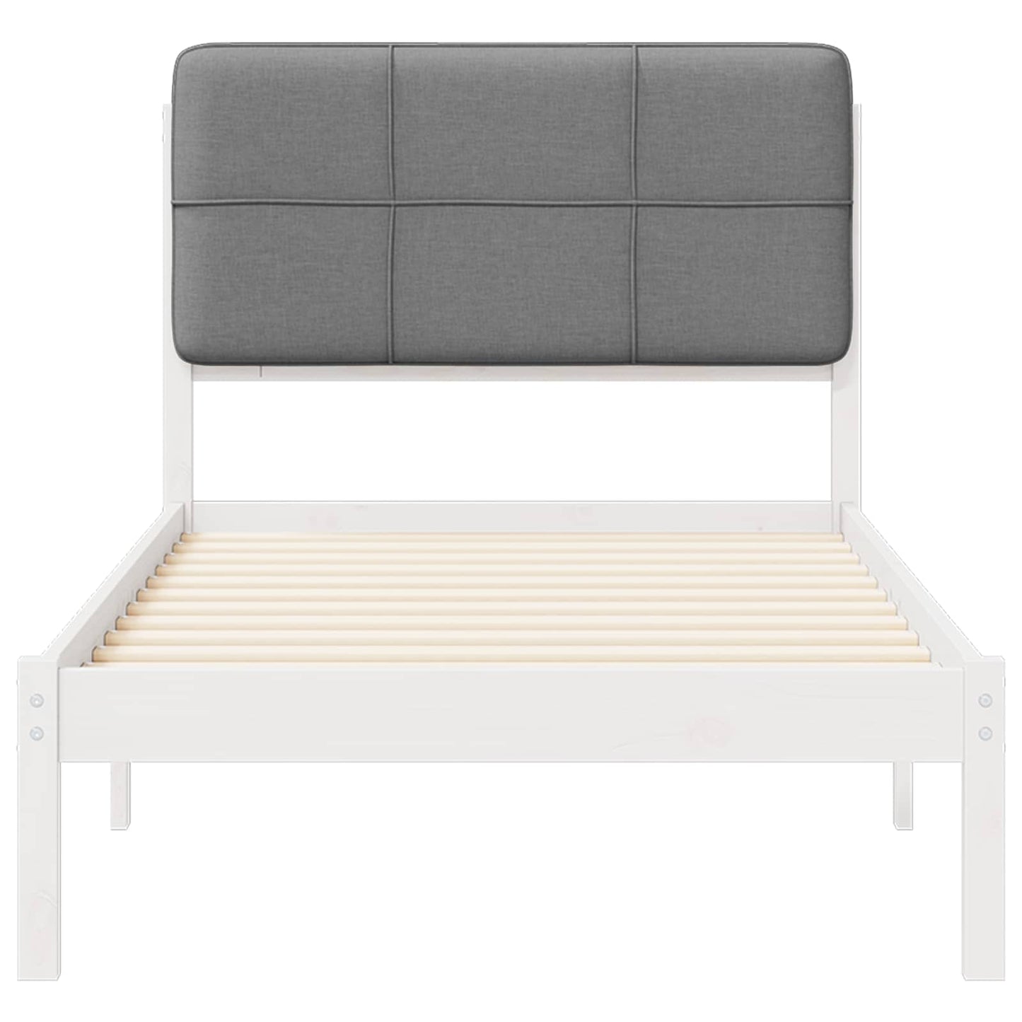 Rám Postele S Čalouněným Čelem S Čelo Světle Šedá 75 X 190 Cm