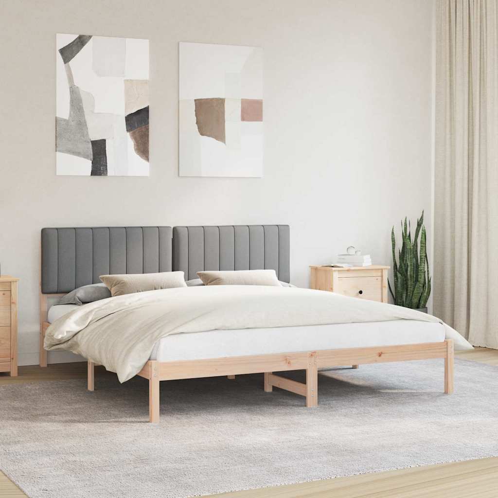 Rám Postele S Čalouněným Čelem Světle Šedá 180 X 200 Cm