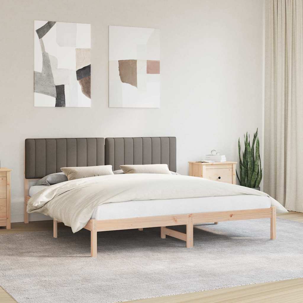 Rám Postele S Čalouněným Čelem Taupe 180 X 200 Cm
