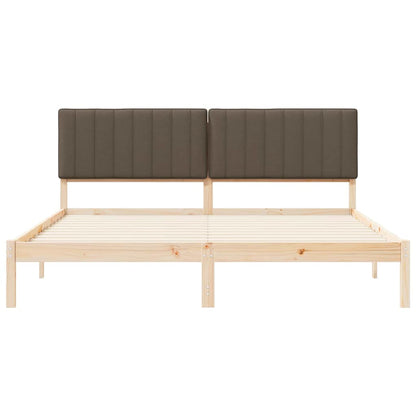 Rám Postele S Čalouněným Čelem Taupe 180 X 200 Cm
