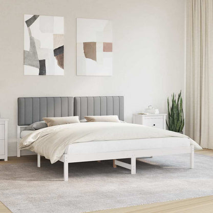 Rám Postele S Čalouněným Čelem Světle Šedá 180 X 200 Cm
