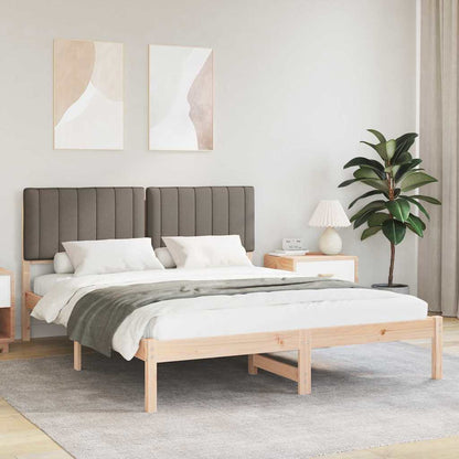 Rám Postele S Čalouněným Čelem Taupe 160 X 200 Cm