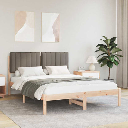 Rám Postele S Čalouněným Čelem Taupe 140 X 190 Cm