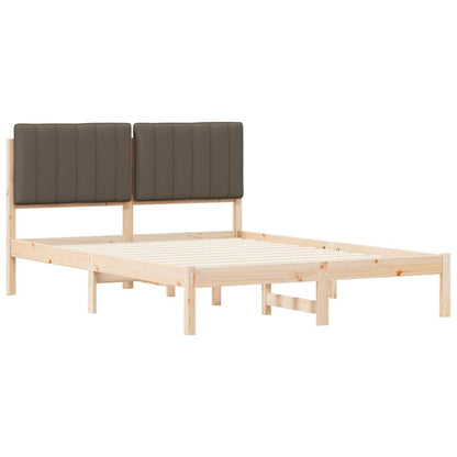 Rám Postele S Čalouněným Čelem Taupe 140 X 190 Cm