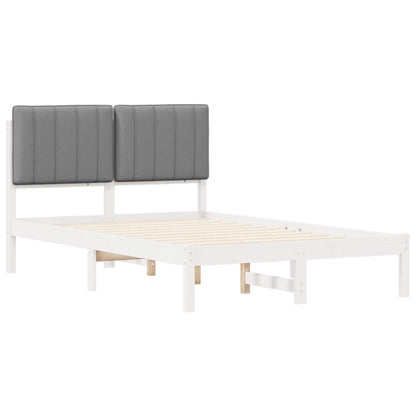 Rám Postele S Čalouněným Čelem Světle Šedá 120 X 190 Cm