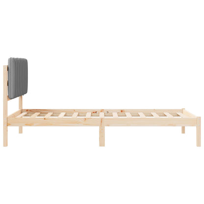 Rám Postele S Čalouněným Čelem Světle Šedá 100 X 200 Cm