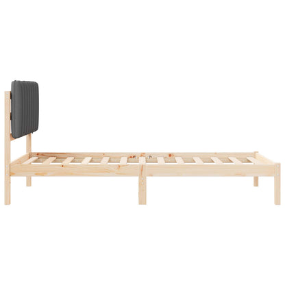Rám Postele S Čalouněným Čelem Tmavě Šedá 100 X 200 Cm