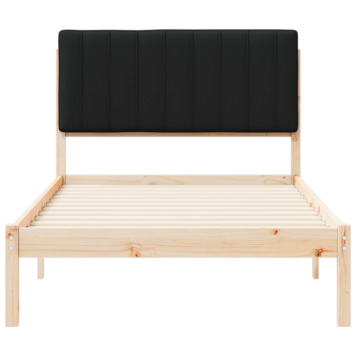 Rám Postele S Čalouněným Čelem Černý 100 X 200 Cm