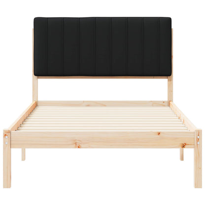 Rám Postele S Čalouněným Čelem Černý 100 X 200 Cm