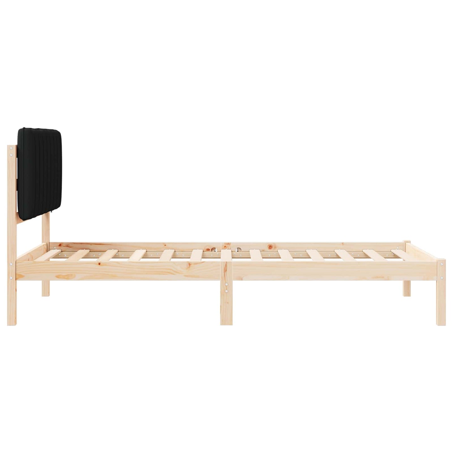 Rám Postele S Čalouněným Čelem Černý 100 X 200 Cm