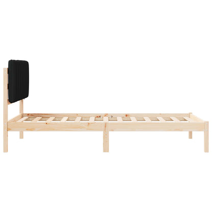 Rám Postele S Čalouněným Čelem Černý 100 X 200 Cm