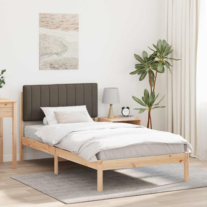 Rám Postele S Čalouněným Čelem Taupe 100 X 200 Cm