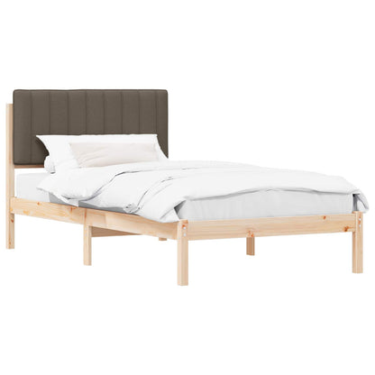 Rám Postele S Čalouněným Čelem Taupe 100 X 200 Cm