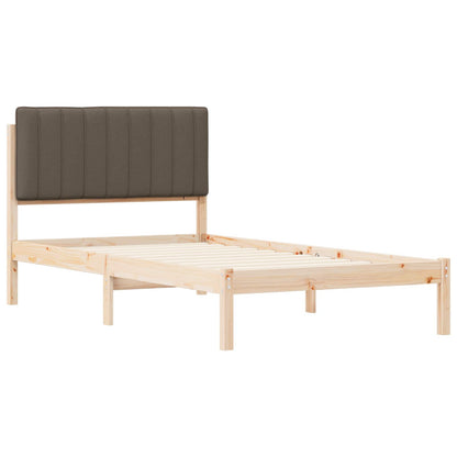 Rám Postele S Čalouněným Čelem Taupe 100 X 200 Cm