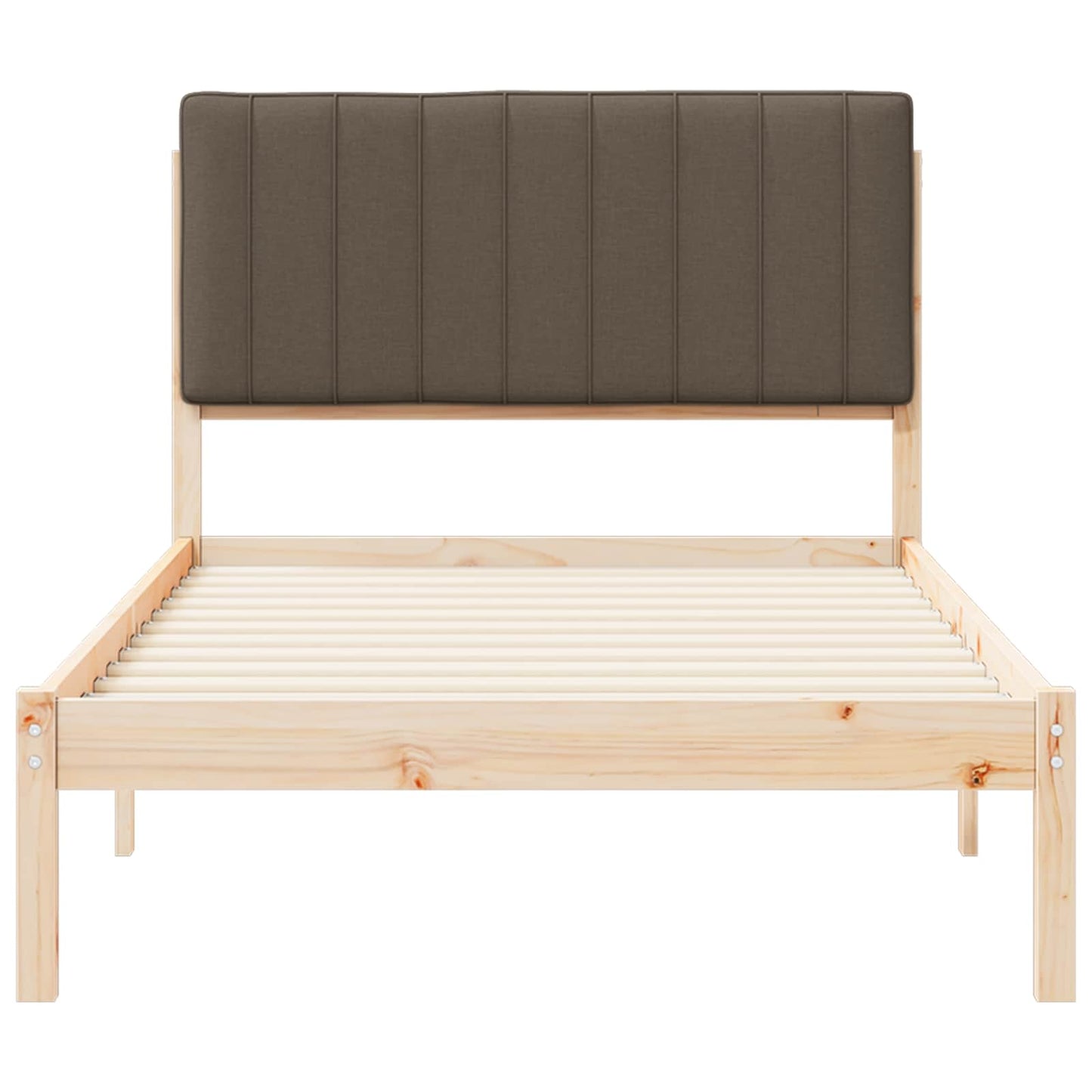 Rám Postele S Čalouněným Čelem Taupe 100 X 200 Cm