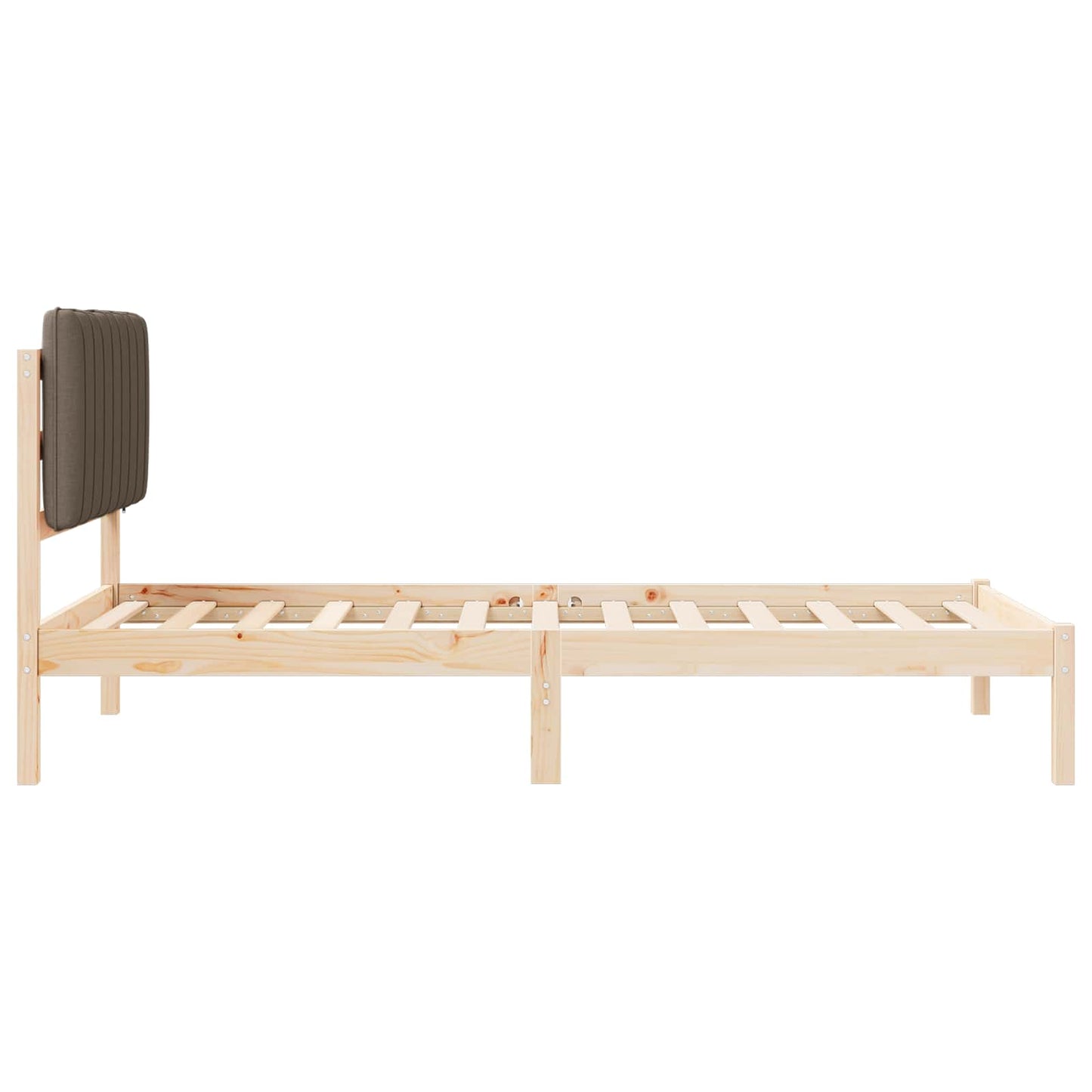 Rám Postele S Čalouněným Čelem Taupe 100 X 200 Cm