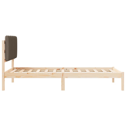 Rám Postele S Čalouněným Čelem Taupe 100 X 200 Cm