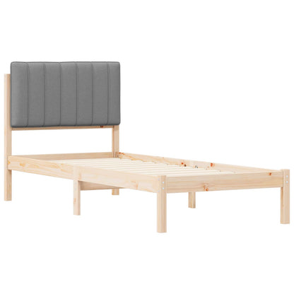 Rám Postele S Čalouněným Čelem Světle Šedá 80 X 200 Cm