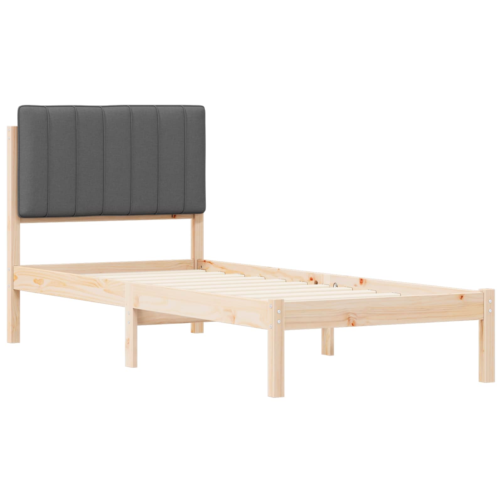 Rám Postele S Čalouněným Čelem Tmavě Šedá 80 X 200 Cm