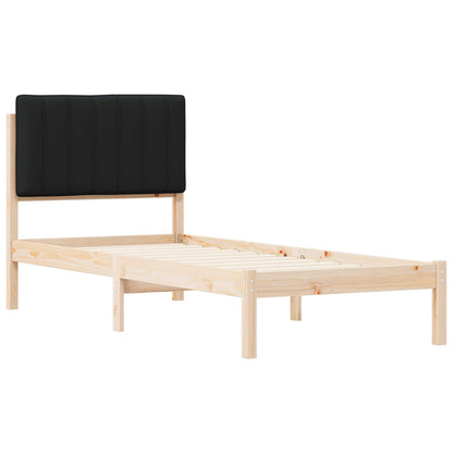 Rám Postele S Čalouněným Čelem Černý 80 X 200 Cm