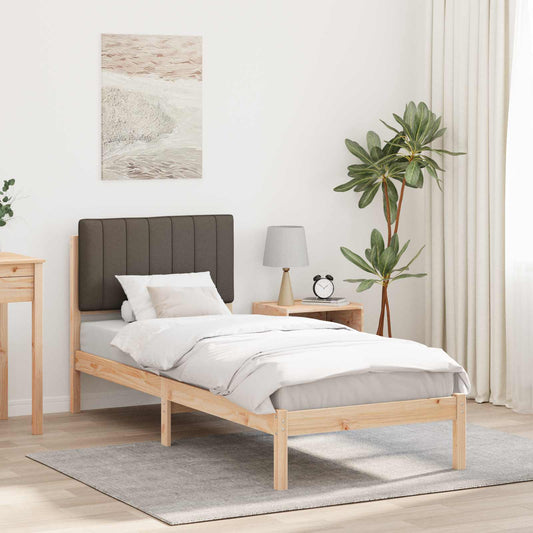 Rám Postele S Čalouněným Čelem Taupe 80 X 200 Cm
