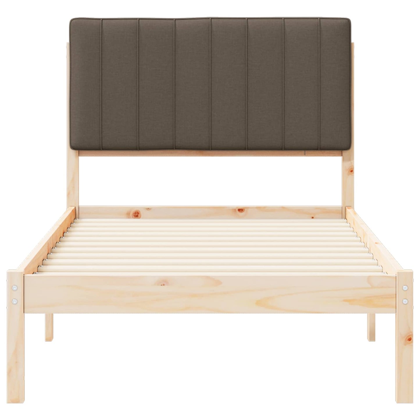 Rám Postele S Čalouněným Čelem Taupe 90 X 190 Cm