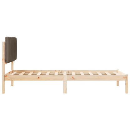 Rám Postele S Čalouněným Čelem Taupe 90 X 190 Cm