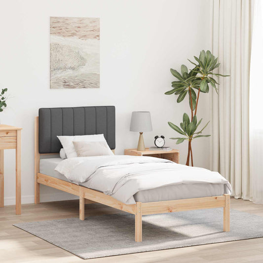 Rám Postele S Čalouněným Čelem Tmavě Šedá 75 X 190 Cm