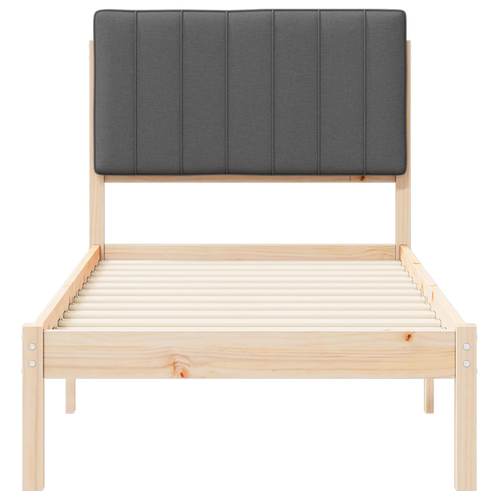 Rám Postele S Čalouněným Čelem Tmavě Šedá 75 X 190 Cm