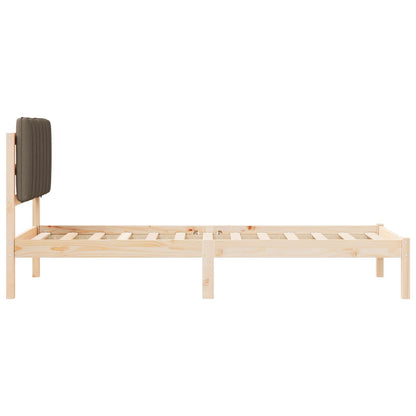 Rám Postele S Čalouněným Čelem Taupe 75 X 190 Cm