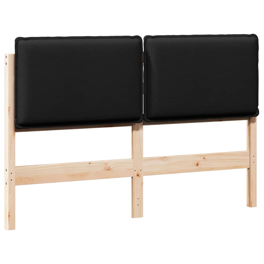 Čalouněné Čelo Postele S Čelo Přirozená A Černá 150 Cm
