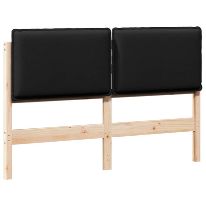 Čalouněné Čelo Postele S Čelo Přirozená A Černá 140 Cm
