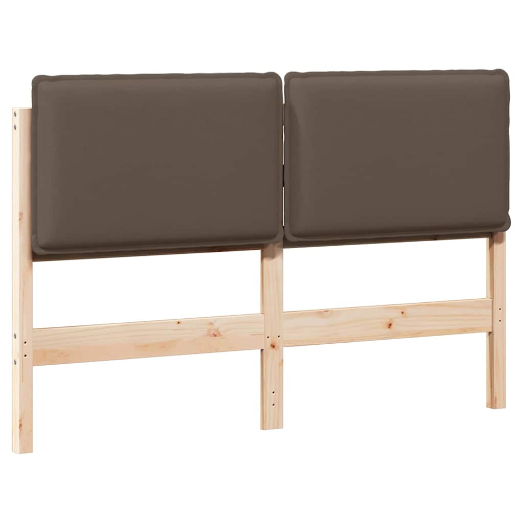 Čalouněné Čelo Postele S Čelo Přírodní A Světle Šedá 140 Cm