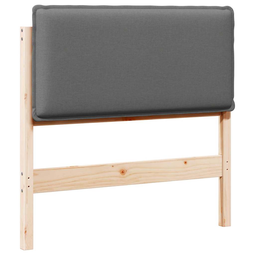 Čalouněné Čelo Postele Přírodní A Světle Šedá
