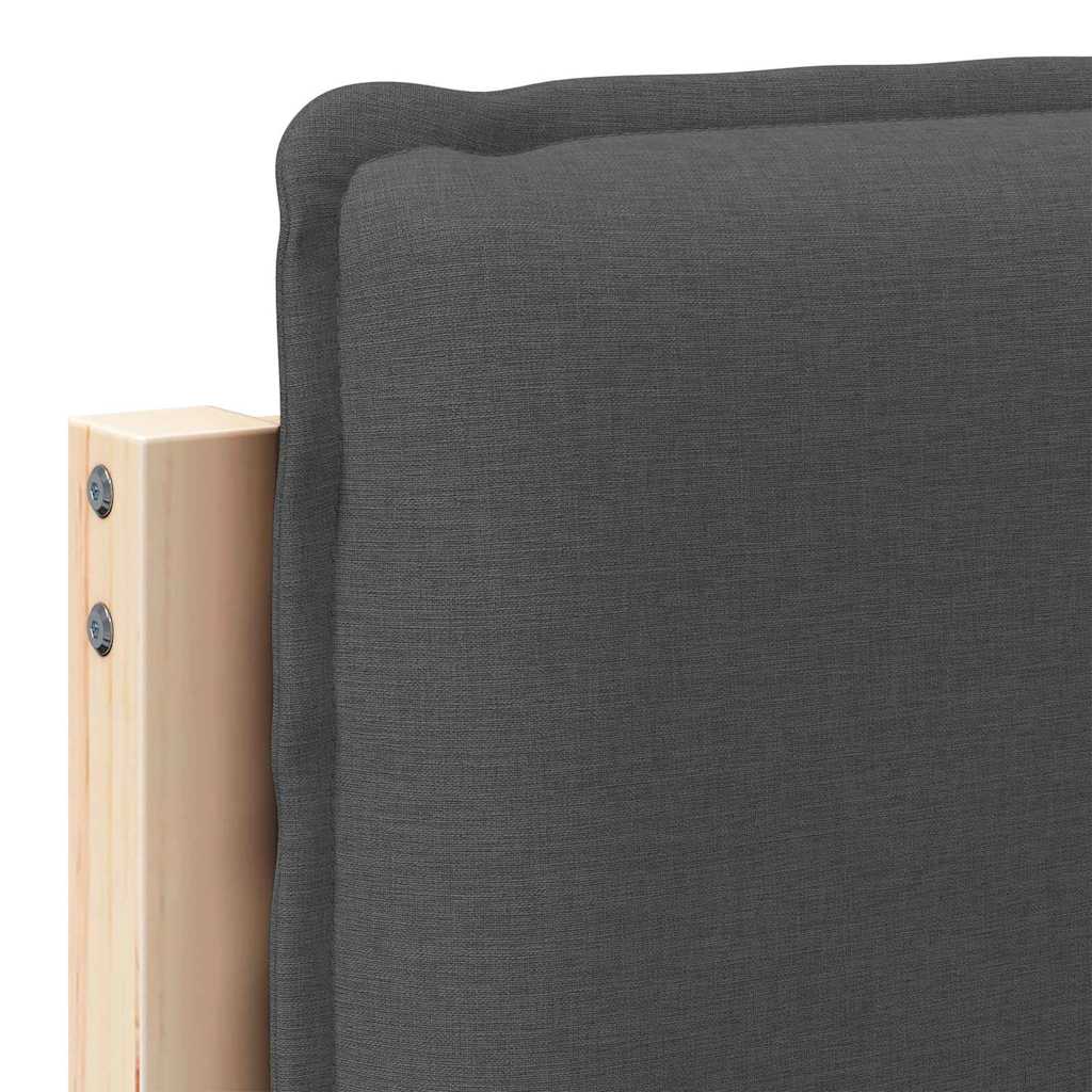 Čalouněné Čelo Postele S Čelo Přírodní A Tmavě Šedá 90 Cm