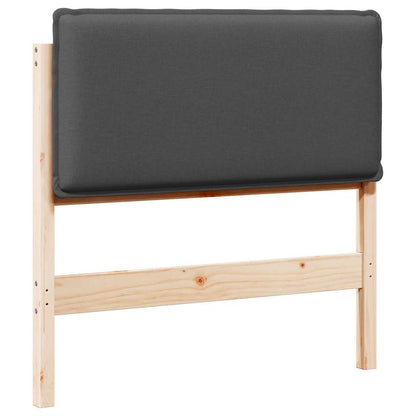 Čalouněné Čelo Postele S Čelo Přírodní A Tmavě Šedá 90 Cm